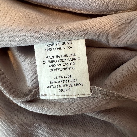 Show Me Your Mumu Small Caitlin Ruffle Maxi Dress in Gray ~ Bridesmaid Formal - Picture 9 of 9